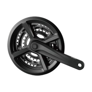 Шатуны (система) PROWHEEL 175 мм, 48/38/28Т под квадрат, алюм., с пластик. защитой/3012602-60