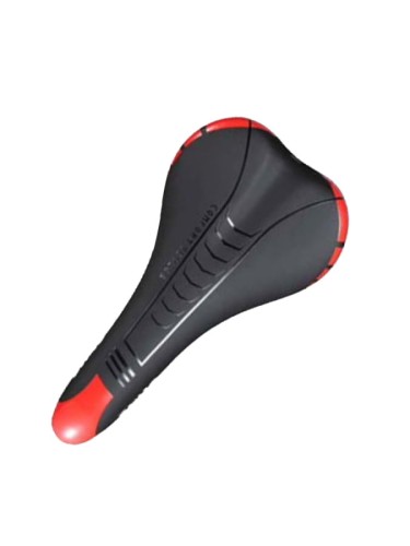 Седло вело ZEUS Z-6300 MTB Sport 280*140mm,рельсы сталь,анатомическое,черное,370гр