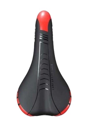 Седло вело ZEUS Z-6300 MTB Sport 280*140mm,рельсы сталь,анатомическое,черное,370гр